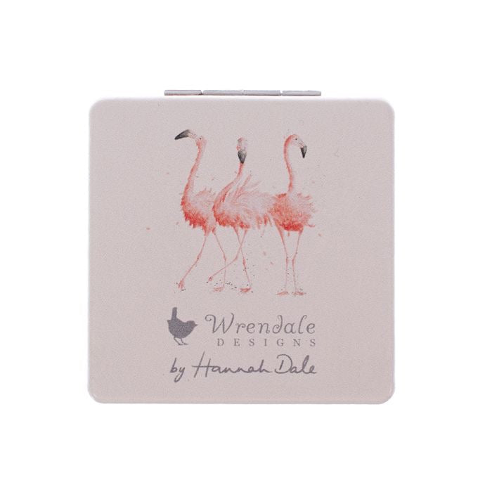 Pretty in Pink Flamingo Compact Mirror  - Wrendale Designs