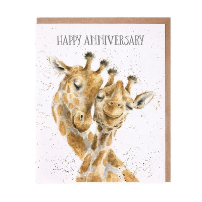 'Be-Long Together' Giraffe - Happy Anniversary Card - Wrendale Designs