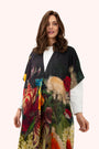 Powder Wool Wraparound - Opulant Florals - Chocolate