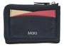 Mala Leather Kora Zip Round Coin & Card Purse (3699 45) - Navy/Pink