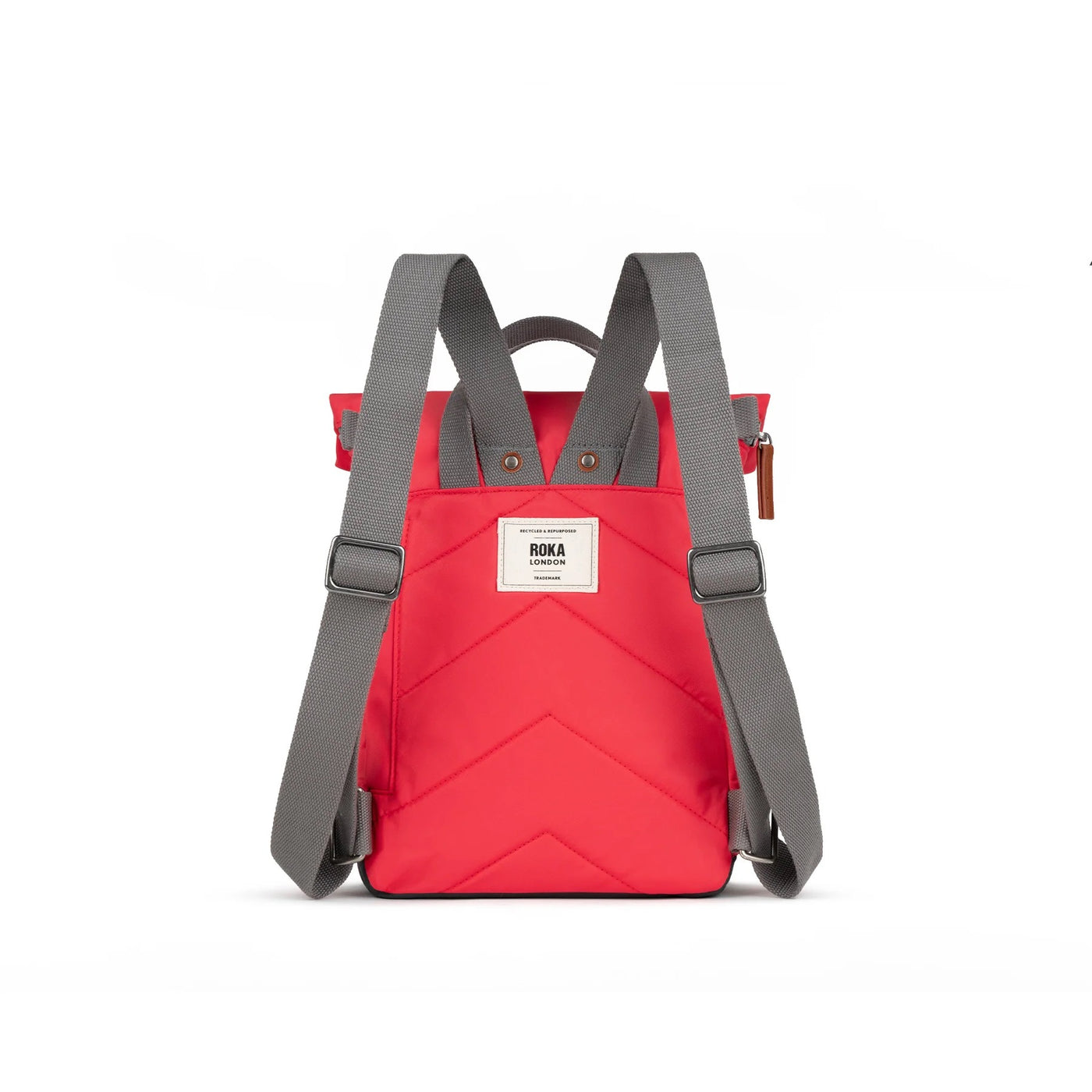 Roka Canfield B Backpack-Recycled Nylon - SMALL - Poppy (Bright Coral Red)