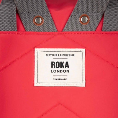 Roka Canfield B Backpack-Recycled Nylon - SMALL - Poppy (Bright Coral Red)