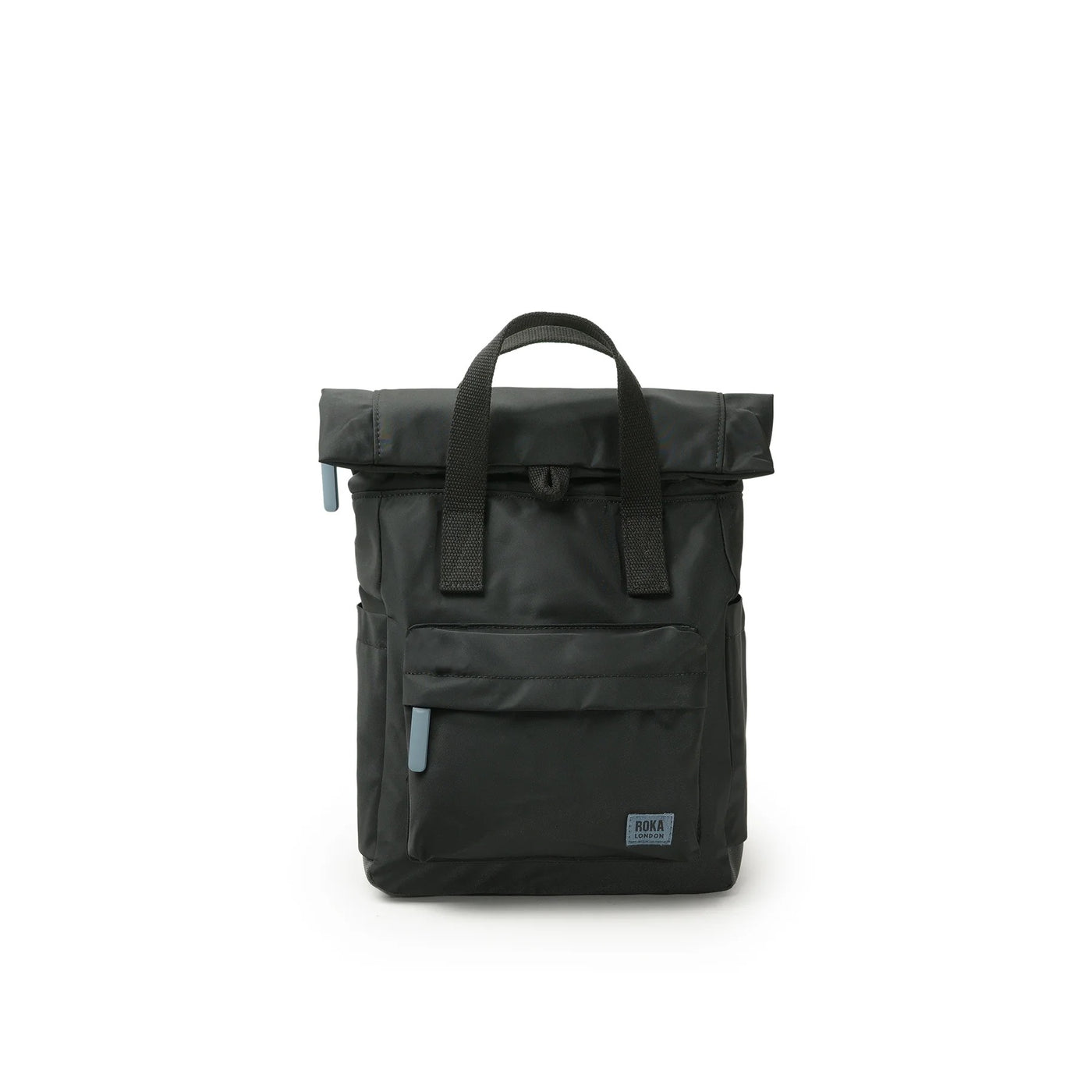 Roka Canfield B SMALL Backpack-Recycled Nylon - Creative Waste Black Edition - Black/Airforce Blue