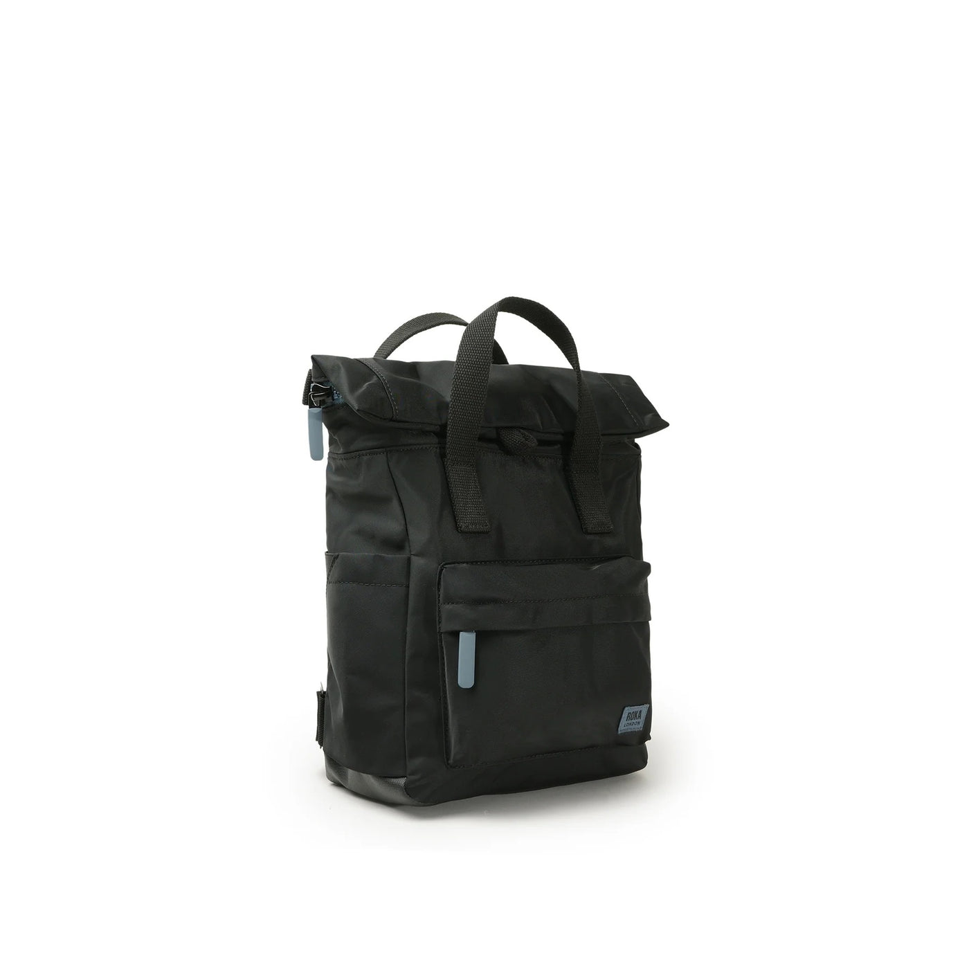 Roka Canfield B SMALL Backpack-Recycled Nylon - Creative Waste Black Edition - Black/Airforce Blue