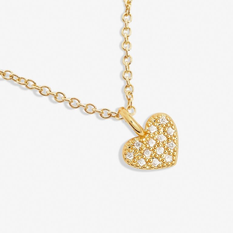 Joma Jewellery -Pave Heart - Gold Mini Charms Necklace