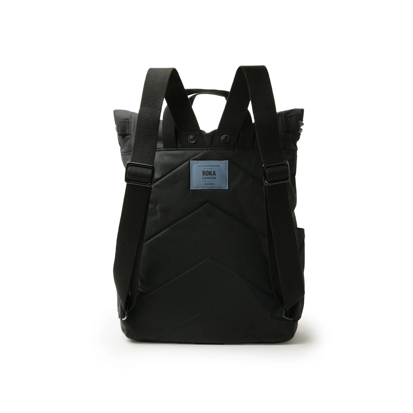 Roka Canfield B MEDIUM Backpack-Recycled Nylon - Creative Waste Black Edition - Black/Airforce Blue (Copy)