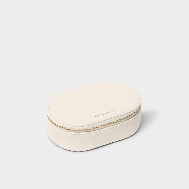 Katie Loxton Oval Jewellery Box - Off White - Heart of Gold