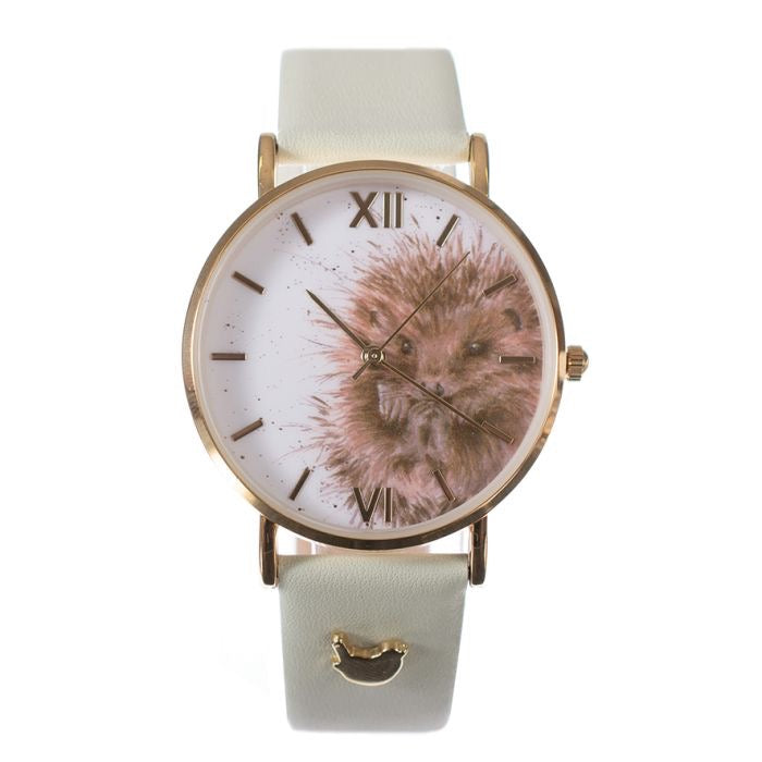 Awakening (Hedgehog) Watch - Wrendale Designs - Sage Green/Gold