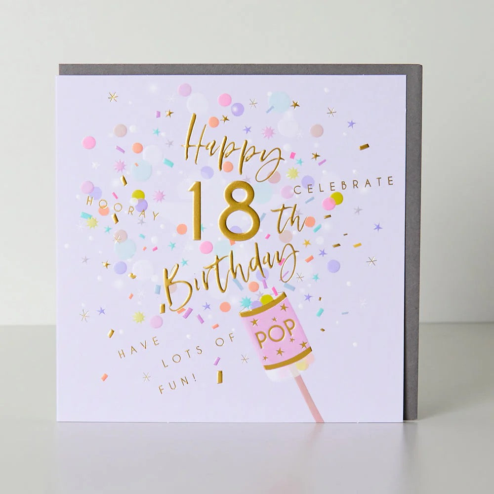 Belly Button 18th Birthday Party Popper Card