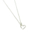 Jara Open Heart Necklace - Silver - Clementine Jewellery