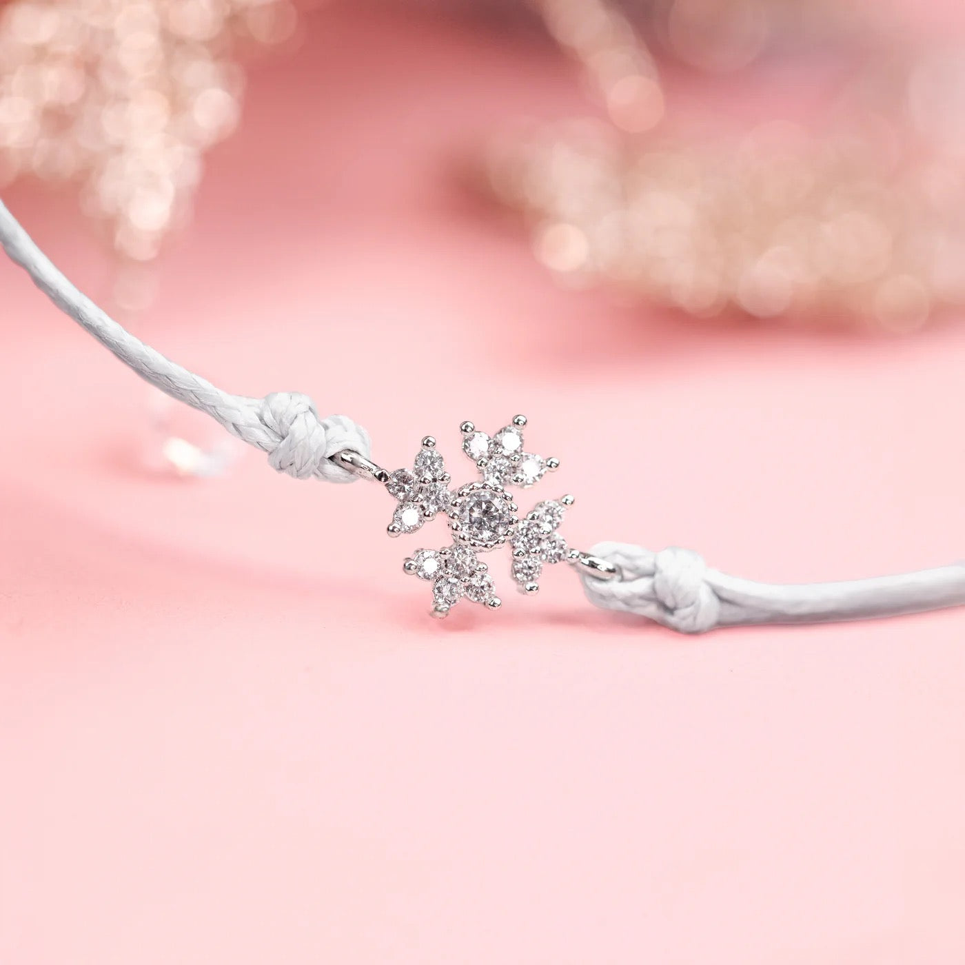 Letterbox Love - Thinking of You at Christmas - Snowflake - BOXED Cord Bracelet
