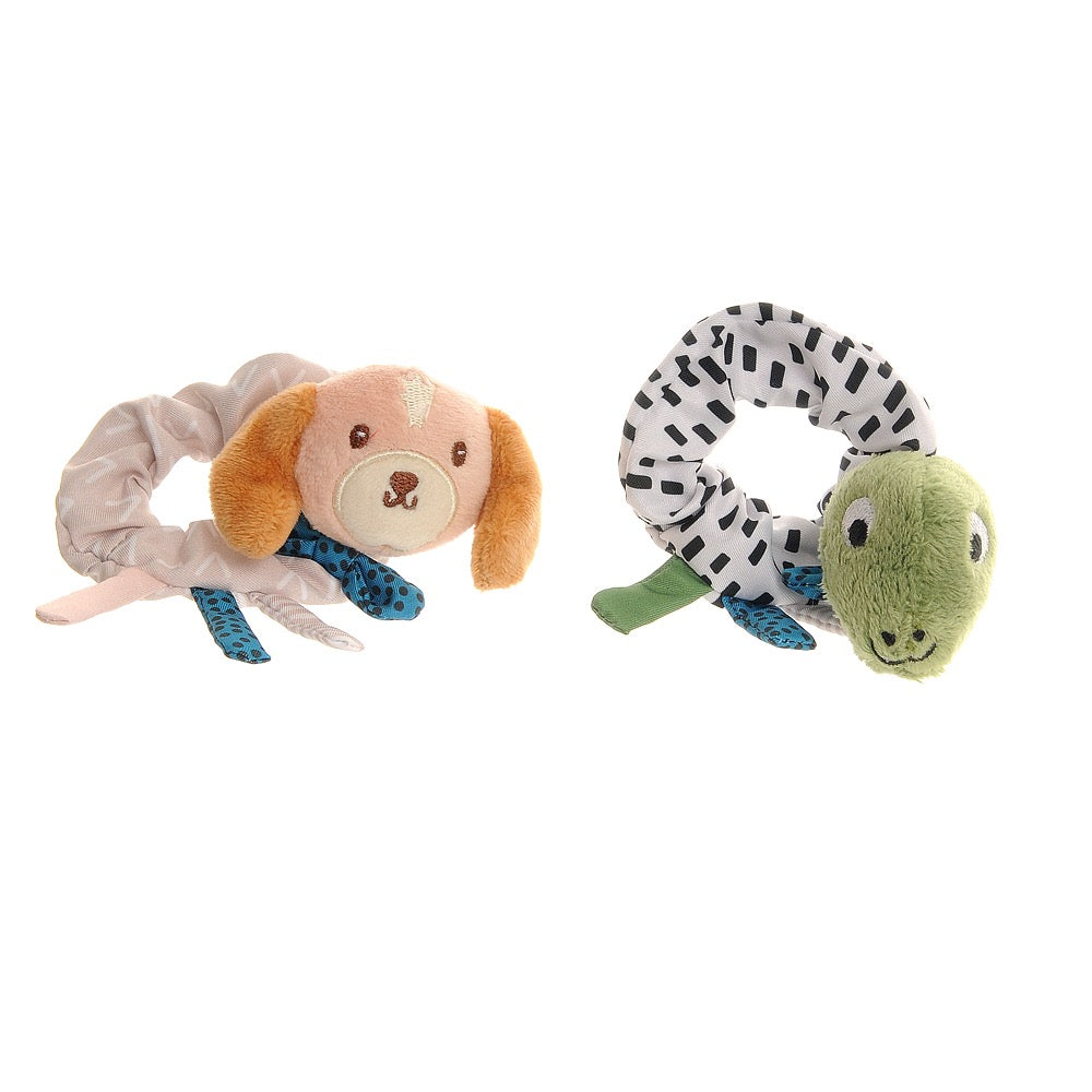 Ziggle Wrist Rattles - Dinosaur &amp; Cockapoo