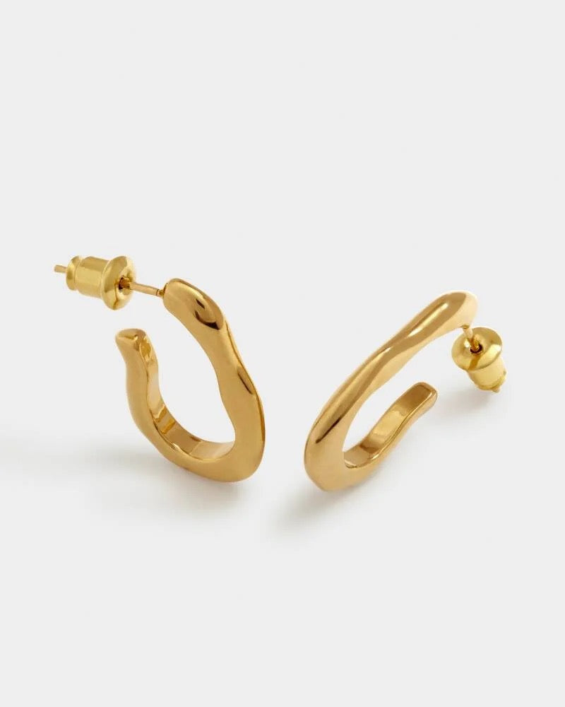 Katie Loxton Waterproof Jewellery -  Hera - Gold Hoop Earrings