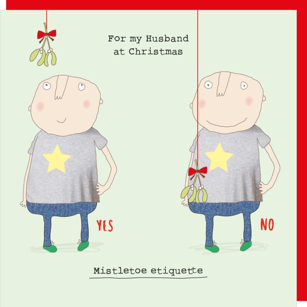 Rosie Made A Thing -  Husband Etiquette - Blank Christmas Card