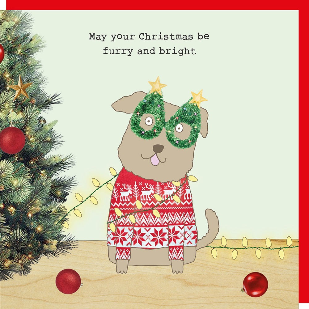 Rosie Made A Thing -  Dog Bright - Blank Christmas Card