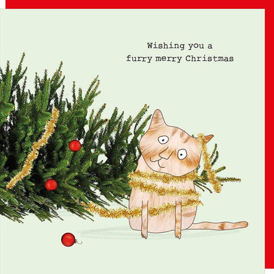 Rosie Made A Thing -  Cat Furry - Blank Christmas Card