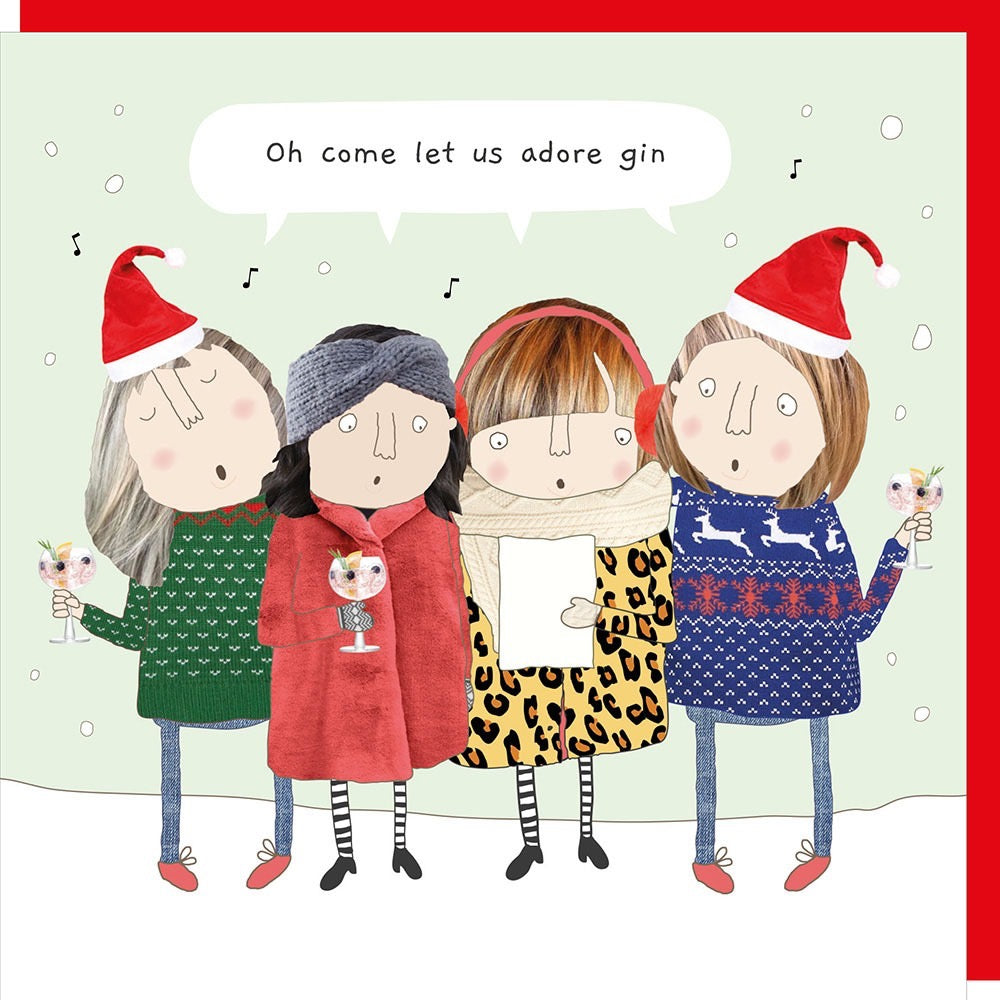 Rosie Made A Thing - Adore Gin - Blank Christmas Card