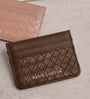 Katie Loxton Nova Woven Card Holder - Chocolate Brown