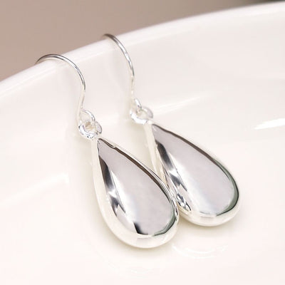 POM Sterling Silver Elegant Statement Teardrop Earrings