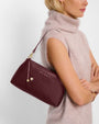 Katie Loxton Nova Woven Clutch/Small Shoulder Bag - Cherry