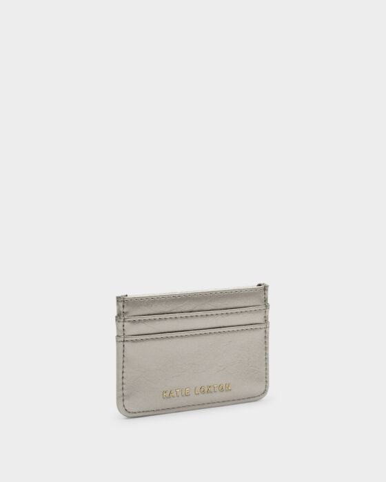 Katie Loxton Nova Patent Crackle Card Holder - Pewter