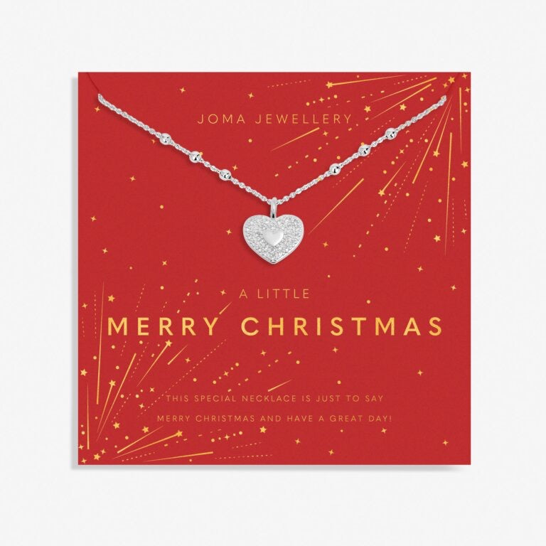 Joma Jewellery -A Little 'Merry Christmas' - Silver Heart Necklace