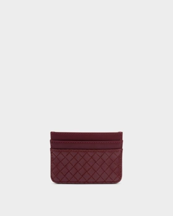 Katie Loxton Nova Woven Card Holder - Cherry