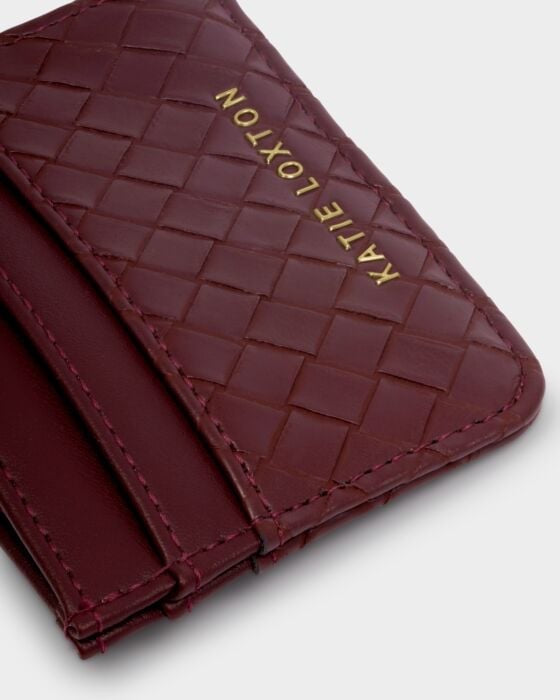 Katie Loxton Nova Woven Card Holder - Cherry