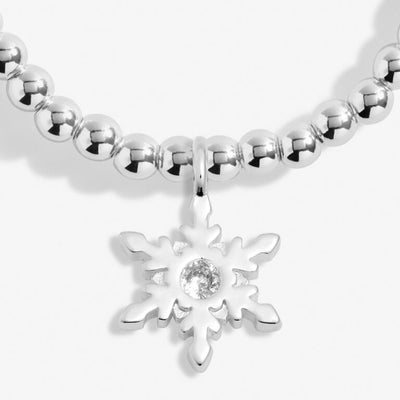 Joma Jewellery A Little 'Christmas Wishes' Silver Snowflake Bracelet