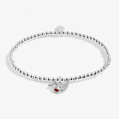 Joma Jewellery A Little 'Christmas Robin' Silver Star Bracelet