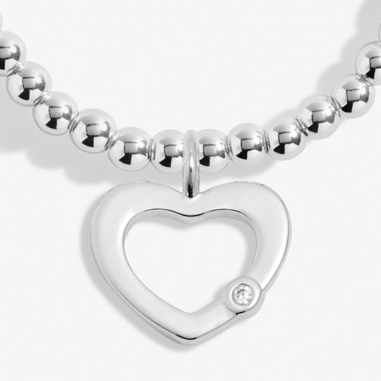 Joma Jewellery A Little 'Merry Christmas Wonderful Mum' Silver Heart Bracelet