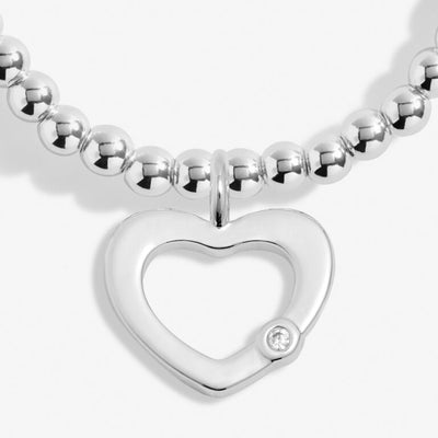 Joma Jewellery A Little 'Merry Christmas Wonderful Mum' Silver Heart Bracelet