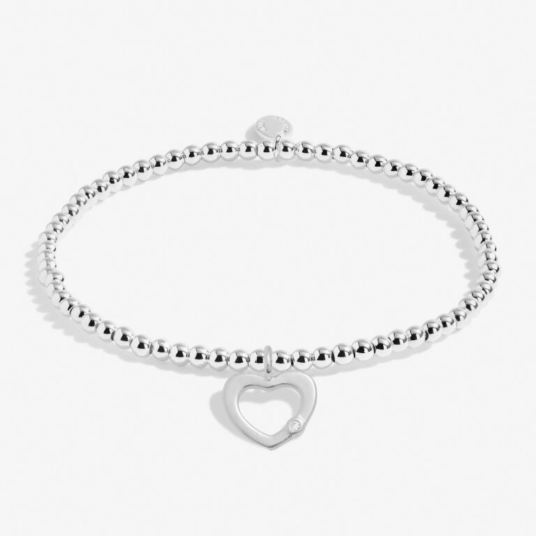 Joma Jewellery A Little 'Merry Christmas Wonderful Mum' Silver Heart Bracelet