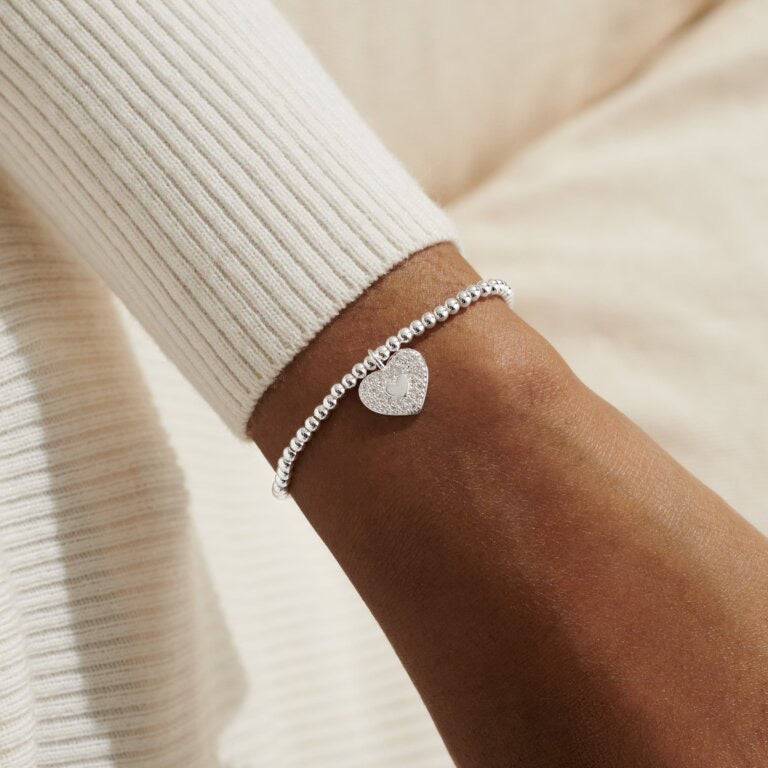 Joma Jewellery A Little 'Merry Christmas' Silver Heart Bracelet