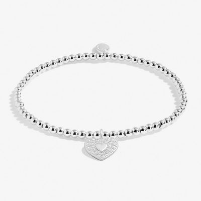 Joma Jewellery A Little 'Merry Christmas' Silver Heart Bracelet