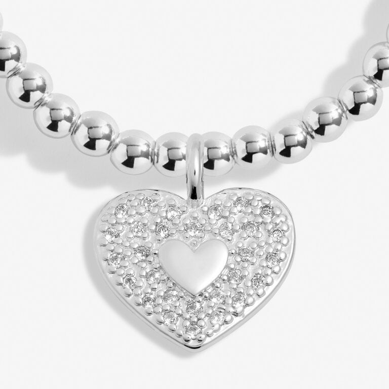 Joma Jewellery A Little 'Merry Christmas' Silver Heart Bracelet