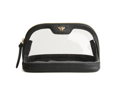 Alice Wheeler Clear Beauty Case/Make-Up Bag - Black