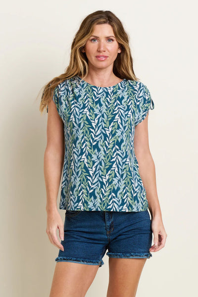Brakeburn Women's Willow T-Shirt - Blue/Green