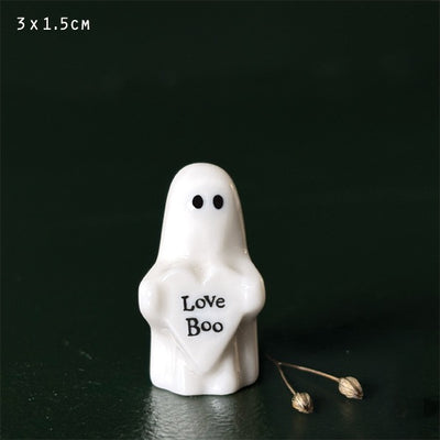 East of India Matchbox - Ceramic Ghost Ornament - Love Boo