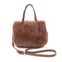 Park Lane Small Faux Fur Grab Handbag - Mocha Mousse