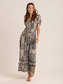 Brakeburn - Katerina Patchwork Long Maxi Dress - Navy