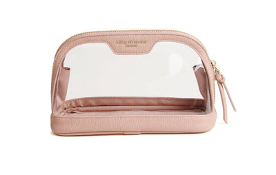 Alice Wheeler Clear Beauty Case/Make-Up Bag - Pink