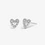 Joma Jewellery - Classic Collection - Pave Offset Heart Stud Earrings