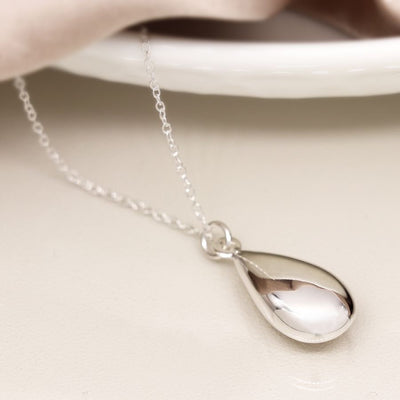 POM Sterling Silver Elegant Teardrop Necklace