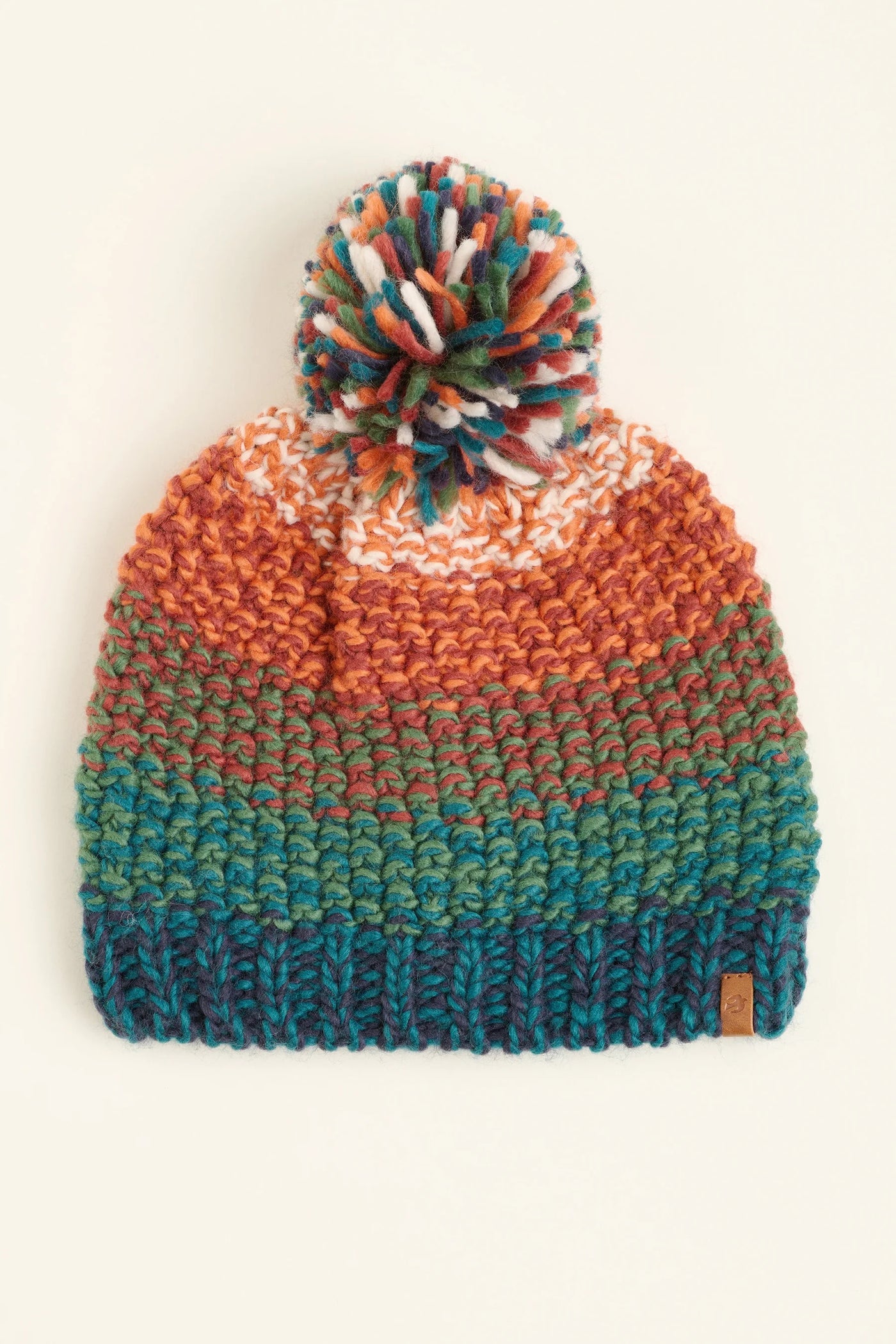 Brakeburn Space Dye Knitted Bobble Hat - Multi