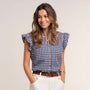 Brakeburn - Bia Gingham Check Blouse - Navy