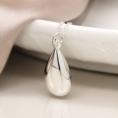 POM Sterling Silver Elegant Teardrop Necklace