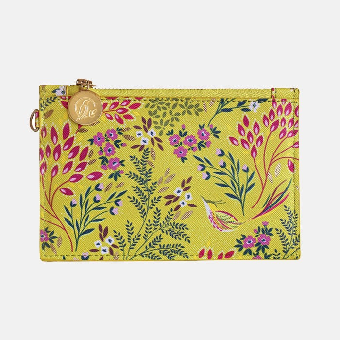 Sara Miller Lime Songbird Large Coin Purse