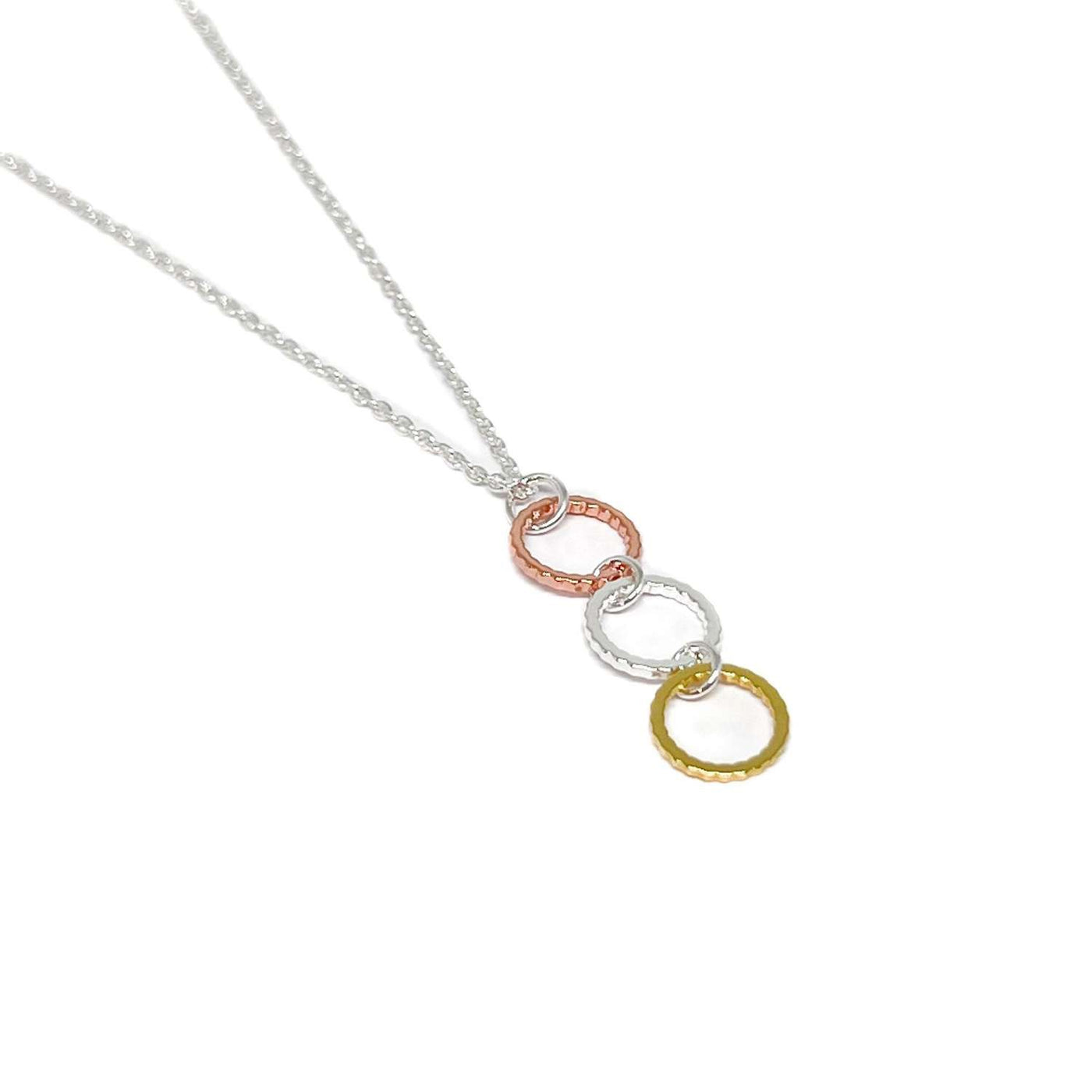 Lena Circle Necklace - Mixed Metals - Clementine Jewellery