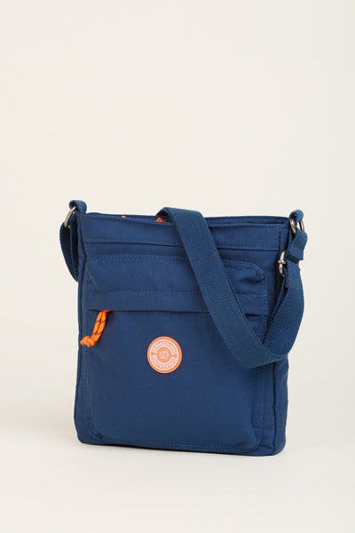 Brakeburn Classic Large Crossbody Bag - Navy/Orange